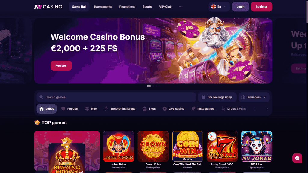 Anmeldelse af NV Casino 2026